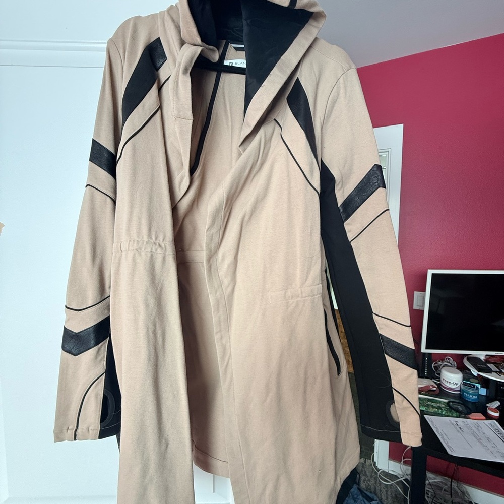 Blanc Noir Tan and Black Trench Coat
